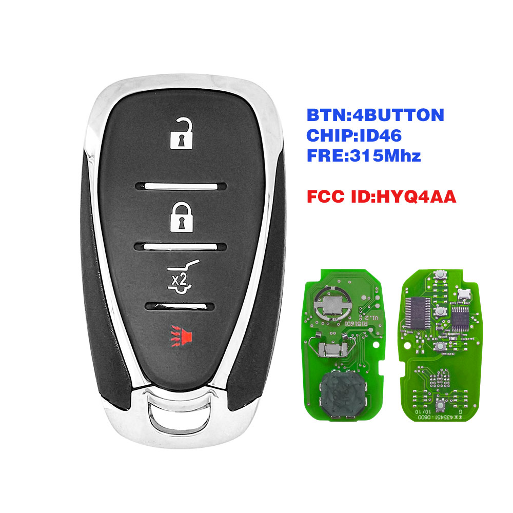 Hz Id Chip Hyq Aa Full Smart Bt Remote Key Fob For Chevrolet