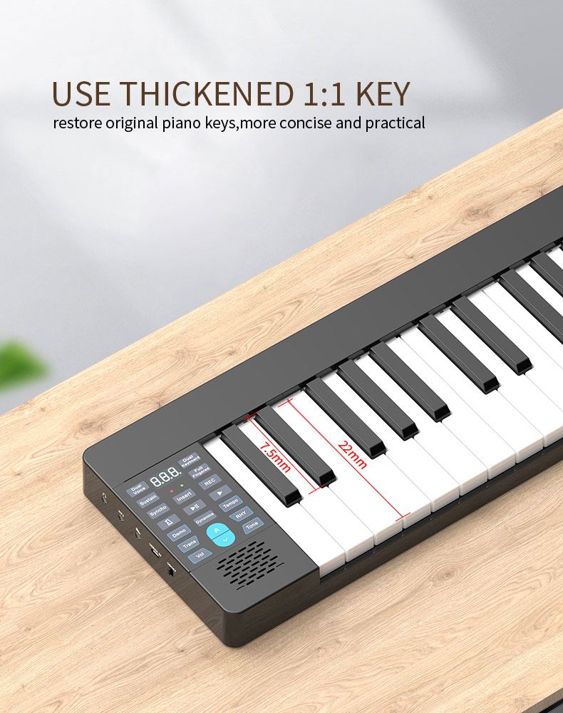 All ages portable smart electric piano 61-key heavy hammer electric organ