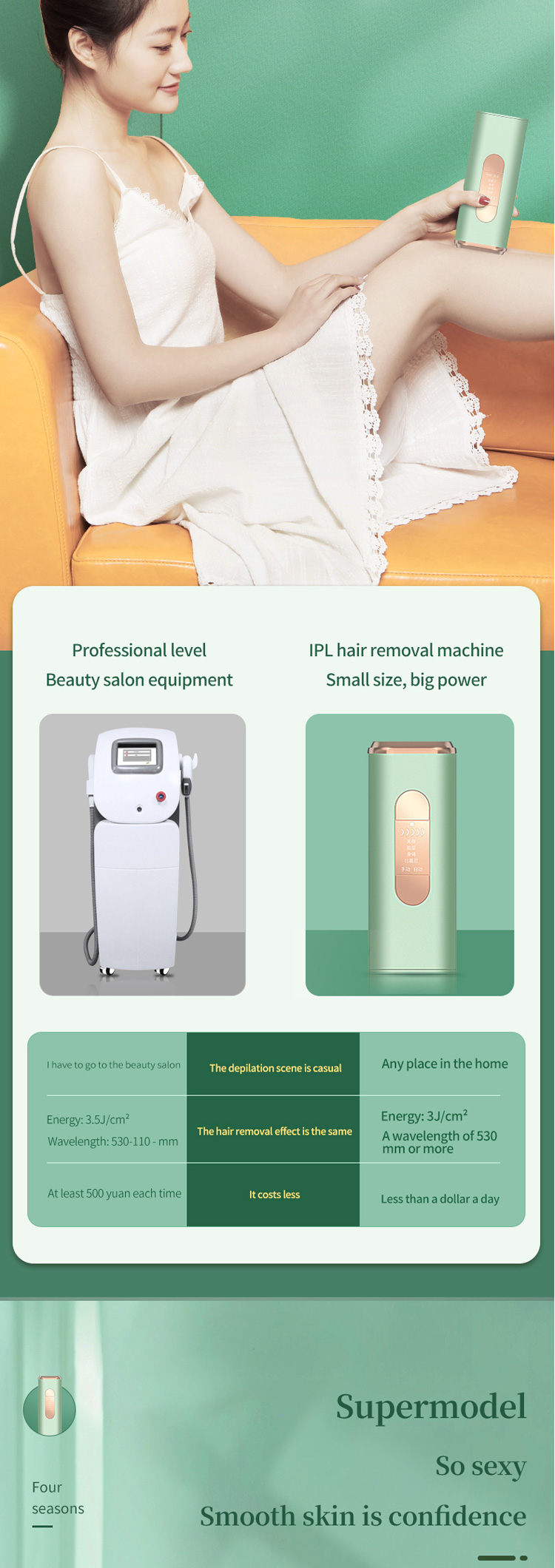T61 IPL hair removal