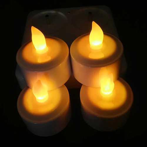 Good quality led tealight candle rechargeable led church candle 4pcs_set
