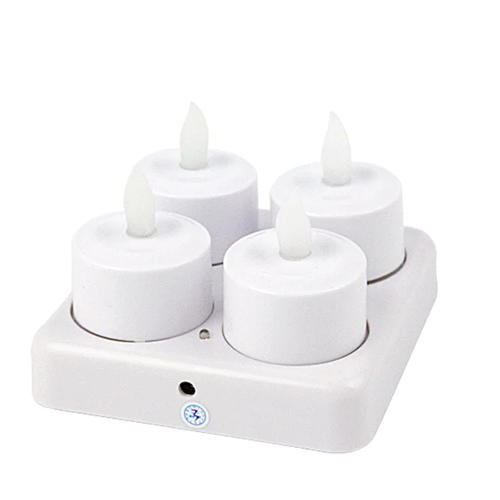 Newest design cold white color Rechargeable LED candle