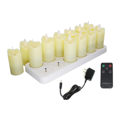 2020 newest led flameless rechargeable weaving Tea candles wedding decoration