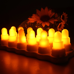 New item wireless rechargeable decorative led light flameless flicker table tealight candle