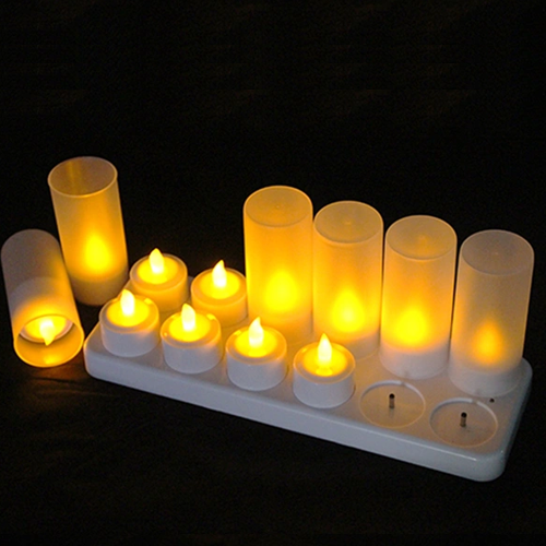 New style without remote control function Rechargeable led tealight candle