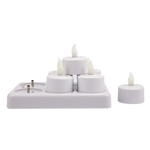 With remote LED rechargeable tealight candle