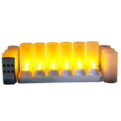 Making factory CL213812RY Rechargeable LED yellow tea candle lights with remote control led candle