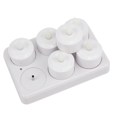 Wholesale Smokeless RGB Rechargeable Candle LED Light