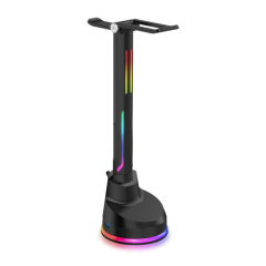 FCC CE Rohs Full Certificated Controllable 7 Model RGB Gaming Headphone Holder Stand 4 USB 3.0 Docking Hub Station