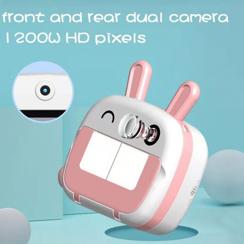 kids newst cartoon rabbit camera toys thermal printing camera Print camera with APP-WIFI to kids best gift hot sale