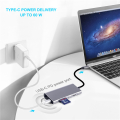 8 In 1 Type C To Ethernet Adapter Hub Usb-c Usb 3.0 For Macbook And More