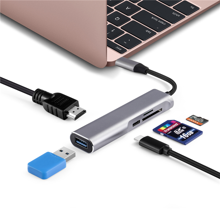 Premium Portable Multiports Usb Type C Adapter Usb-c Hub For Macbook And More Type-c Devices