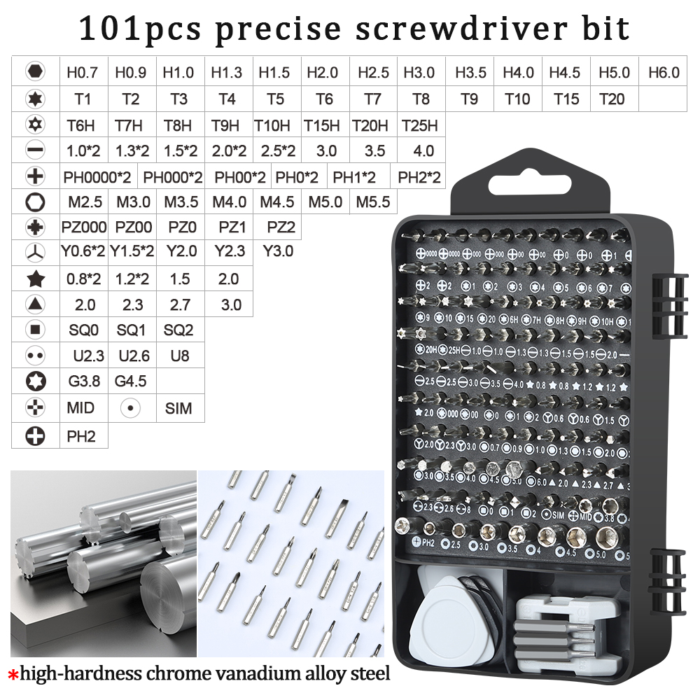 122 in 1 Screwdriver Tool Set Multi Function Tool Kit Bit Screwdriver Set For Cell Phone Camera Laptop PC