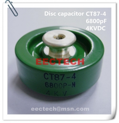 CT87-4, 6800PF, 4KVDC, high voltage ceramic capacitor