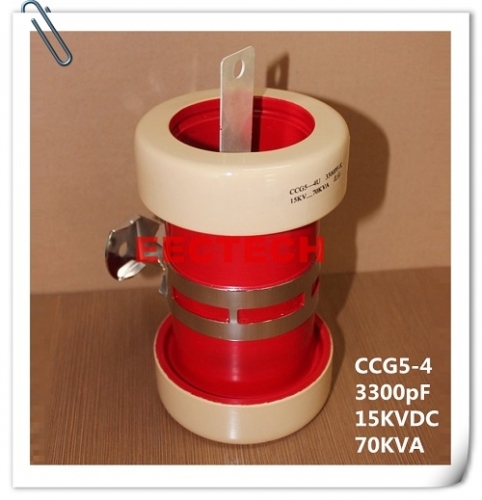 CCG5-4, 3300pF, 15KVDC cylinder/ tubular type ceramic RF power capacitor