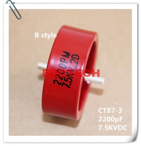 CT87-3, 2200PF, 7.5KVDC, ceramic capacitor