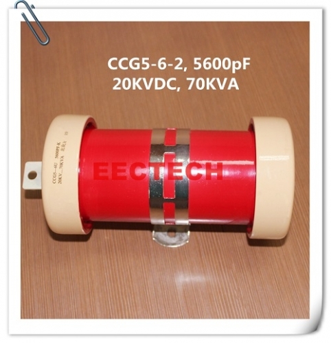 CCG5-6-2, 5600pF, 20KVDC cylinder/ tubular type ceramic RF power capacitor
