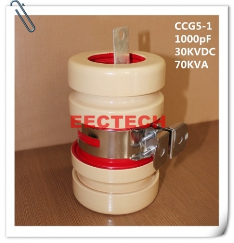 CCG5-1, 1000pF, 30KVDC cylinder/ tubular capacitor