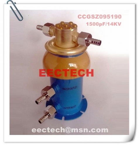 Water cooled capacitor (WCC) 095190, 1500pF/14KV, equal to CCGSZ095190