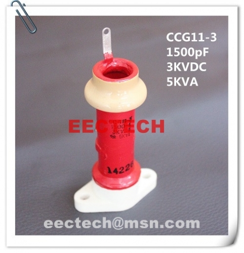 CCG11-3, 1500pF, 3KVDC, pot type ceramic RF capacitor