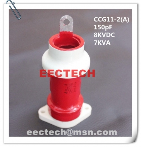 CCG11-2A, 150pF, 8KVDC, pot type ceramic RF capacitor