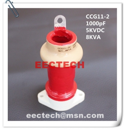 CCG11-2, 1000pF, 5KVDC, pot type ceramic RF capacitor