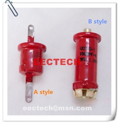 CCG20-3, 220PF or 270PF,  3KVDC, tube shape ceramic capacitor