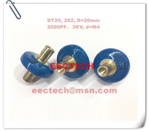 DT20, 202, high voltage small button capacitor, 3KV/2000PF
