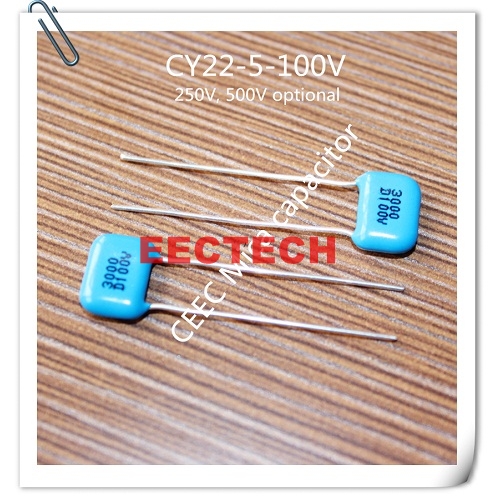 CY22-5-100V-D-3000-I silver coated mica capacitor from Beijing EECTECH