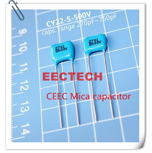 CY22-5-500V-D-270-I silver coated mica capacitor from Beijing EECTECH
