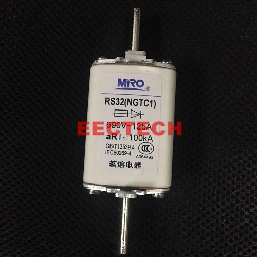 MIRO Square tube fuse blade contacts, RS32 NGTC1 690V fuse, miro fuses  (1box=5pcs)