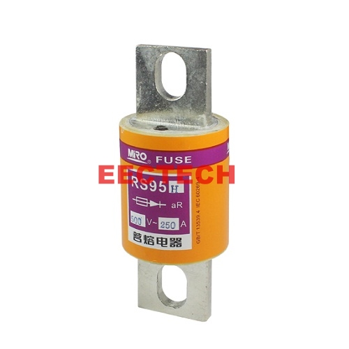 Fast-acting fuse, bolt-shaped ceramic fuse, RS95H 500V / 250A aR (1box=5pcs)