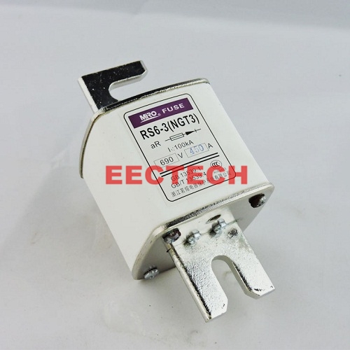 Ceramic contact fuse, fuse, bolt-on, RS6-3 (NGT3) 690V / 450A (1box=2pcs)