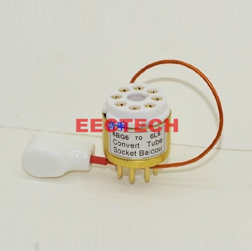 6BG6 to 6L6G tube conversion base, special gold-plated