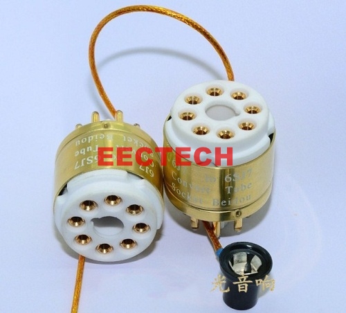 6J7 to 6SJ7 tube conversion base, special gold-plated
