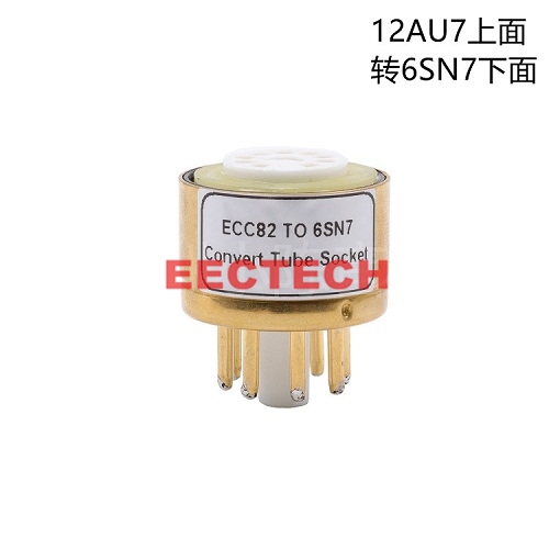 ECC82, 12AU7, ECC83, 12AX7 to 6SN7, 6N8P, 6SL7, 6N9P tube conversion base,convert socket (1 box=2 pcs)