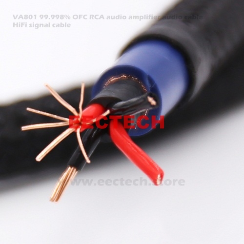 VA801 RCA / XLR scattered cable 99.998% OFC RCA audio amplifier audio cable, HiFi signal cable(1M)