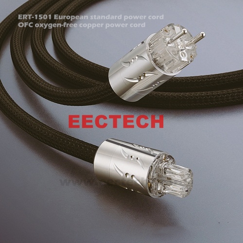 ETR-1501 European standard power cord, OFC oxygen-free copper power cord, finished line (1.8M + Male VE512R + Female VF512R)