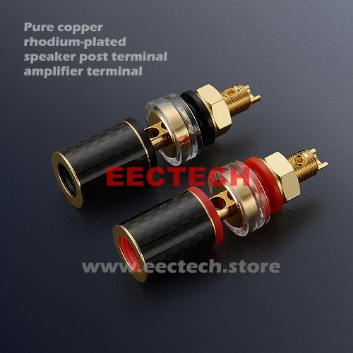 BP604G Pure copper terminal, carbon fiber gold plated,amplifier terminal (one box = 4 pcs)