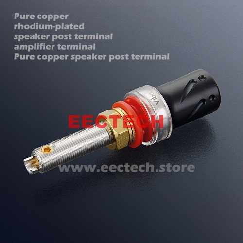 BP613R Pure copper rhodium-plated speaker post terminal amplifier terminal, Pure copper speaker post terminal (one box = 4 pcs)