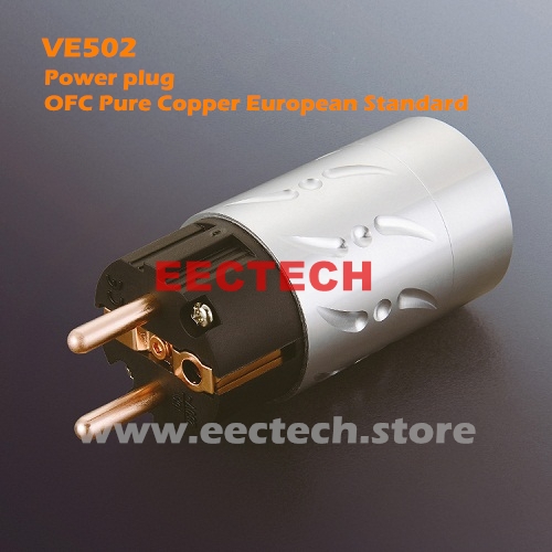 VE502,VF502 Pure copper European standard power plug, plug tail