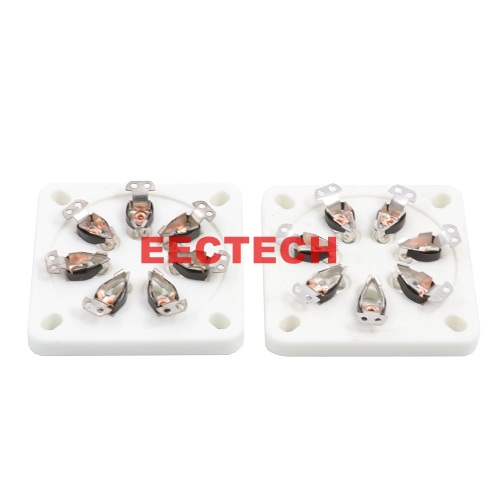 GZC7-7 ceramic copper tin-plated gold-plated phosphor foot flat seven-pin electronic tube base, suitable for 813, FU-13, 5-125B, FD71, FD-71