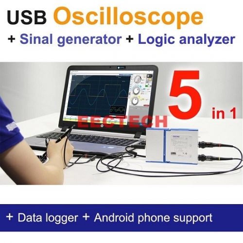 OSC482 series, Oscilloscope,Signal Generator,Logic Analyzer, 5 in 1, 50M S/s, 8~13 bit Resolution, Optional Modules