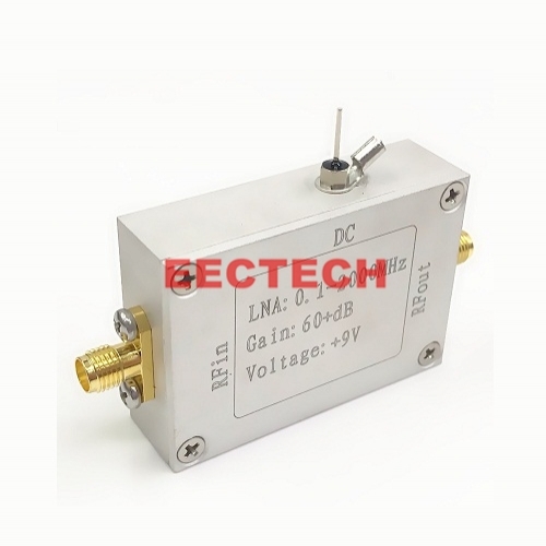 RF high gain small signal amplifier (0.1-2000MHz 64dB)