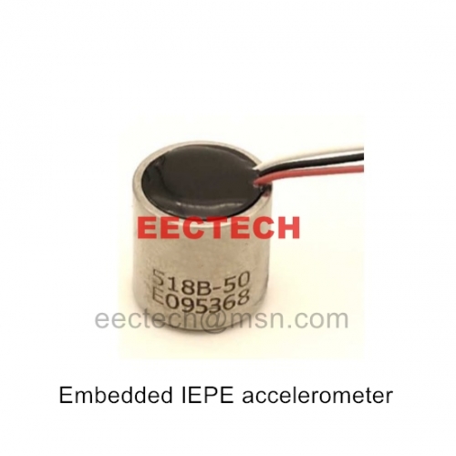 Embedded IEPE accelerometer,518B-50,Applied to Embedded monitoring,Shock recorder,Modal analysis,Machine monitoring