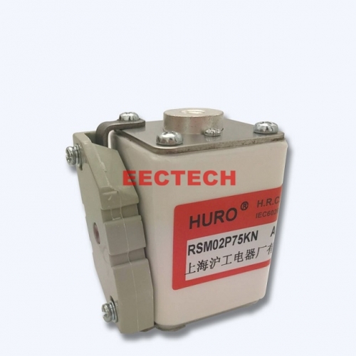 P-type square plate type fast fuse with filler,RSM02P75KN fuse,huro fuse