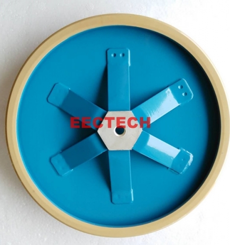 EECTECH CCG81-9, 6000PF, 12KVDC leg-lead ceramic plate capacitor