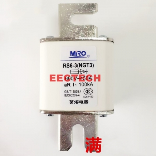 Ceramic contact fuse, fuse, bolt-on, RS6-3 (NGT3) 690V / 630A (1box=2pcs)