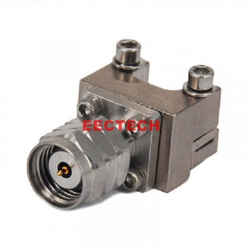 1.85-JFD0830, 1.85mm Male End Launch Connector, 2 Hole Flange, DC-65GHz, FOR PCB, Solderless Connector, EECTECH