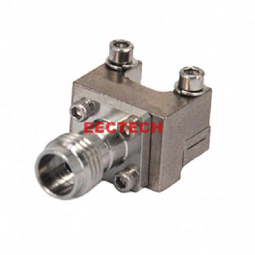 1.85-KFD0830, 1.85mm Female End Launch Connector, 2 Hole Flange, DC-65GHz, FOR PCB, Solderless Connector, EECTECH