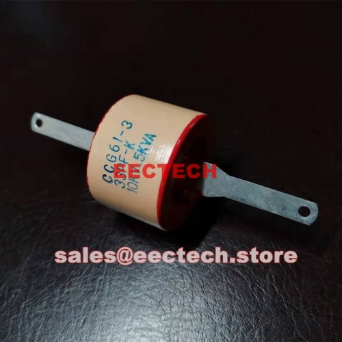 CCG61-3, 27PF or 33PF, 10KVDC, barrel style ceramic capacitor